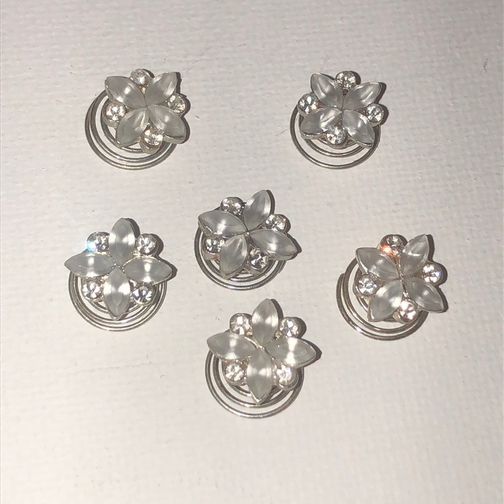 Twist-In Hair Gem Flower Accessories